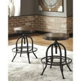 thumbnail image 2 of Signature Design by Ashley Valebeck Industrial Adjustable Height Swivel Barstool, Set of 2, Brown, 2 of 4