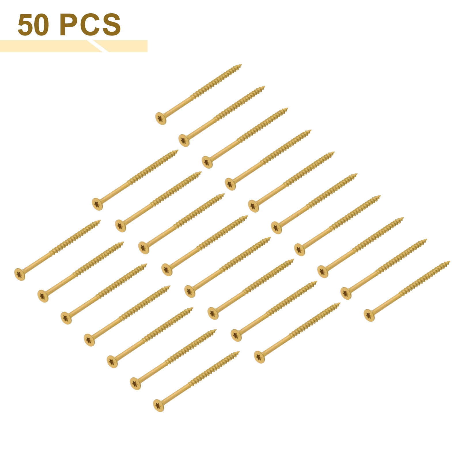 Uxcell 50pcs Deck Screws #10 x 4" Torx Exterior Wood Screws with T25 Drive Bit