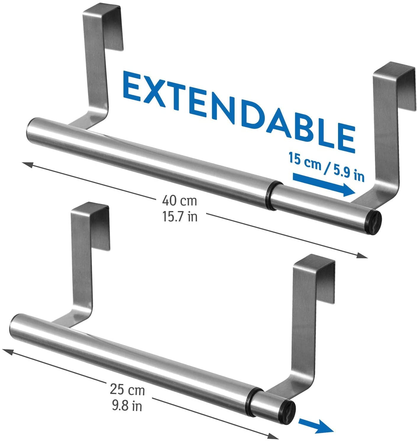 Chainplus Adjustable Over The Door Towel Bar Towel Holder Rack
