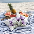 thumbnail image 5 of Outdoor Pillow Cover Purple Tulip Set of 2 Waterproof Throw Pillowcases Abstract Flower Decorative Patio Furniture Pillows for Couch Garden Indoor & Outdoor Use, 5 of 9