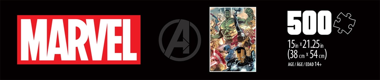 Buffalo Games Entertainment Marvel's Avengers World 14 500-Piece Interlocking Jigsaw Puzzle for Adults Ages 14 and Older