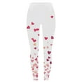 thumbnail image 4 of LYEAA Womens Valentines Day Leggings Valentine's Day Elastic Waist Tights Stretchy Ankle Length Heart Printed Yoga Pants, 4 of 8