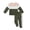 Beige & Army Green, variant on Arshiner Boys 2Pcs Color Block Sweatshirt & Casual Pants Fall Winter Outfits Set