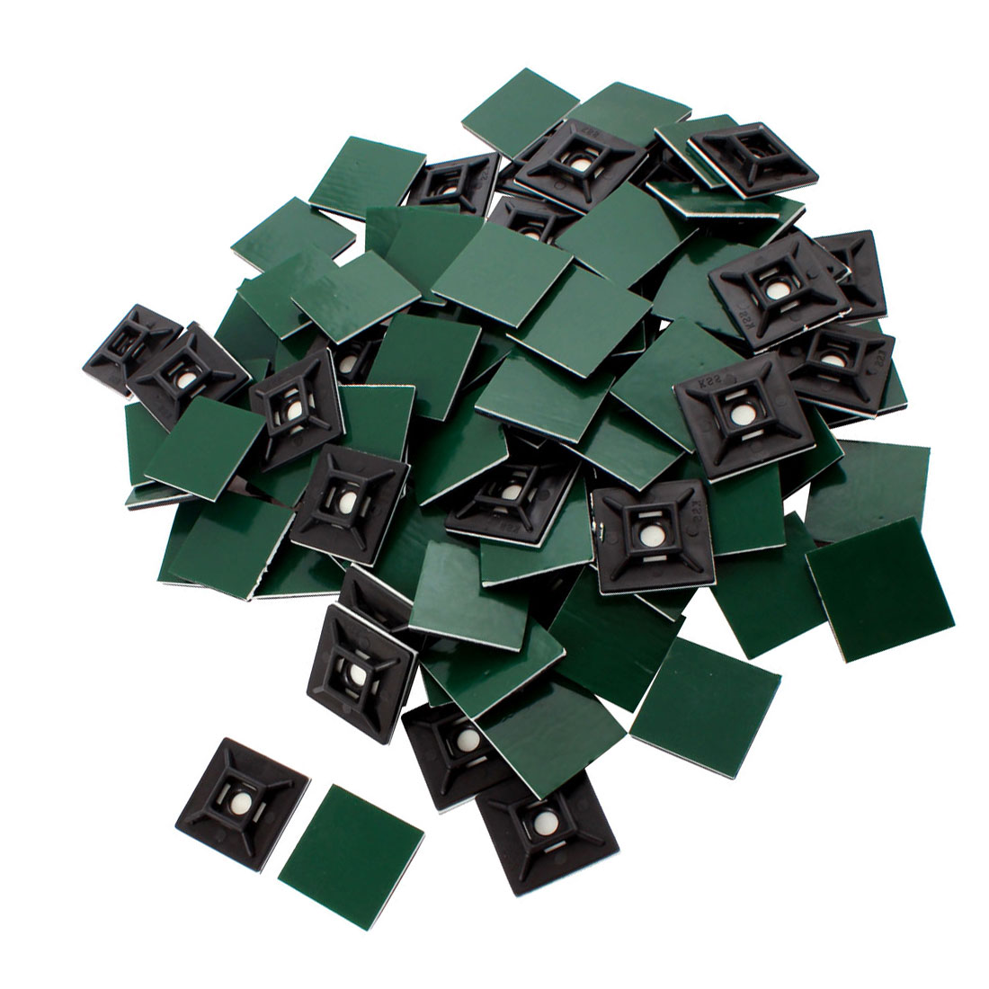 100pcs 28mmx28mm Square SelfAdhesive Cable Tie Mount Clips for 5.5mm