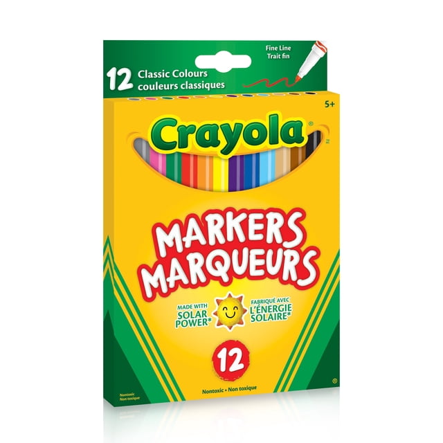 12 marqueurs à trait fin Crayola