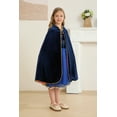 thumbnail image 3 of Girls Princess Hooded Luxurious Velvet Cape Kids Princess Cape for Anna, 3 of 4