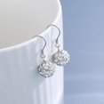 thumbnail image 2 of Pendientes con colgante de bola de plata de ley 925 para mujer, adolescente, niña, pendientes de bola brillantes, par de 8 mm Sailing Electrónica, 2 of 5