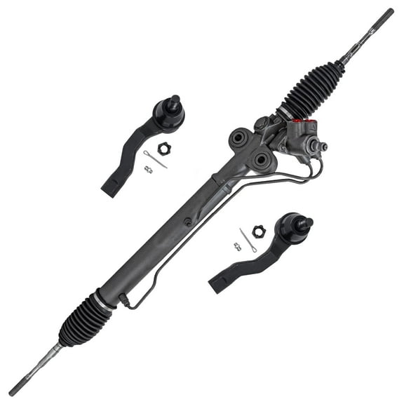 Detroit Axle - Front 4pc Rack & Pinion for 2003-2005 Nissan 350Z Infiniti G35, Power Steering Rack and Pinion Outer Tie Rod Ends Replacement