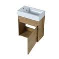 thumbnail image 6 of CoSoTower 18'' Floating Wall-Mounted Bathroom Vanity with White Resin Sink & Soft-Close Cabinet Door, 6 of 9