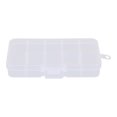 thumbnail image 2 of Decodeary 10 Grid Plastic Jewelry Removable Storage Box Multi-functional Organizer for Beads and Earrings White 12.8x6.5x2.2cm 1Set, 2 of 6