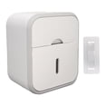 thumbnail image 2 of Toilet Paper Holder Box, Back Glue Firm Adhesive Wall Mounted Tissue Box Waterproof  for Face Towel for Home Use, 2 of 8