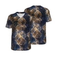 thumbnail image 3 of Daiia Watercolor Snake Skin Mens Baseball Jersey Button Down Shirts Short Sleeve Sports Uniforms-XX-Large, 3 of 9