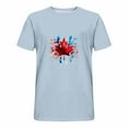 thumbnail image 3 of Tops para hombre, blusas y camisas de cuello redondo y manga corta para hombre, blusas casuales de moda con cuello redondo y manga corta para hombre, blusas de poliéster para hombre, 3 of 5