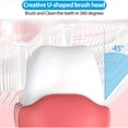 thumbnail image 3 of Cepillo de dientes para niños en forma de U, cabezal de cepillo de silicona suave con mango, 3 of 5