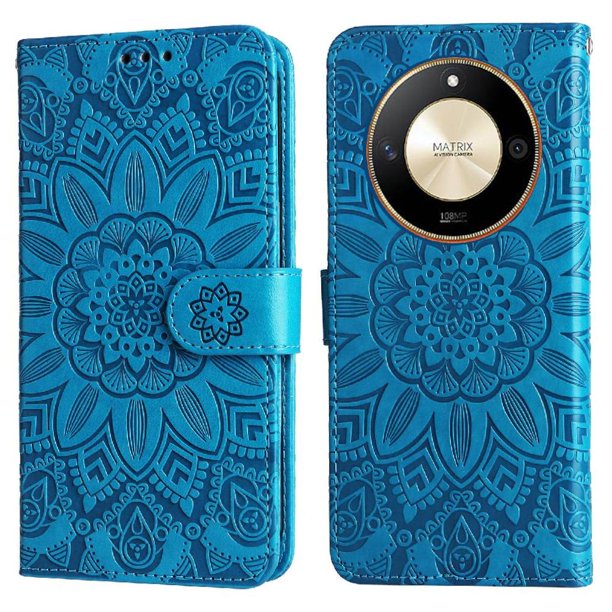Funda tipo cartera GANGXUN para Honor Magic 6 Lite , diseño girasol, cuero PU, soporte, cierre magnético, tarjetero