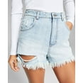 thumbnail image 3 of Now This Womens Cotton Frayed Denim Shorts Nixon 29, 3 of 3
