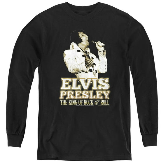 Elvis Presley - Golden - Youth Long Sleeve Shirt - Large