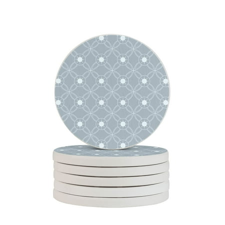 

Circular Drink Coasters Set Flower Pattern Beautiful Home Decor Diatomite Heat-Resistant Diatomite Protect Table Countertop