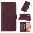 thumbnail image 1 of Embossed Wallet Case for Samsung Galaxy S23 Ultra, Magnetic Clasp Card Slots Holder Luxury Business PU Leather Flip Folio Cover with Kickstand Wireless Charging Case,Winered, 1 of 6
