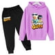 thumbnail image 3 of Sudadera con capucha para niños, abrigo de moda, estampado de viaje de anime para niños y niñas de 3 a 12 años, camiseta y pantalones, conjunto informal con capucha de 2 piezas, 3 of 5