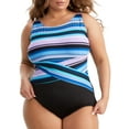 thumbnail image 3 of Atlantic Stripe High-Neck Mastectomy One-Piece Swimsuit, 3 of 6