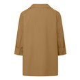 thumbnail image 5 of YDFCWXW Women Suit Jackets Fashion Solid Casual Pocket Long Sleeve Notch Lapel Business Work Office Blazer Coat Blouse Top Khaki, XXL, 5 of 5