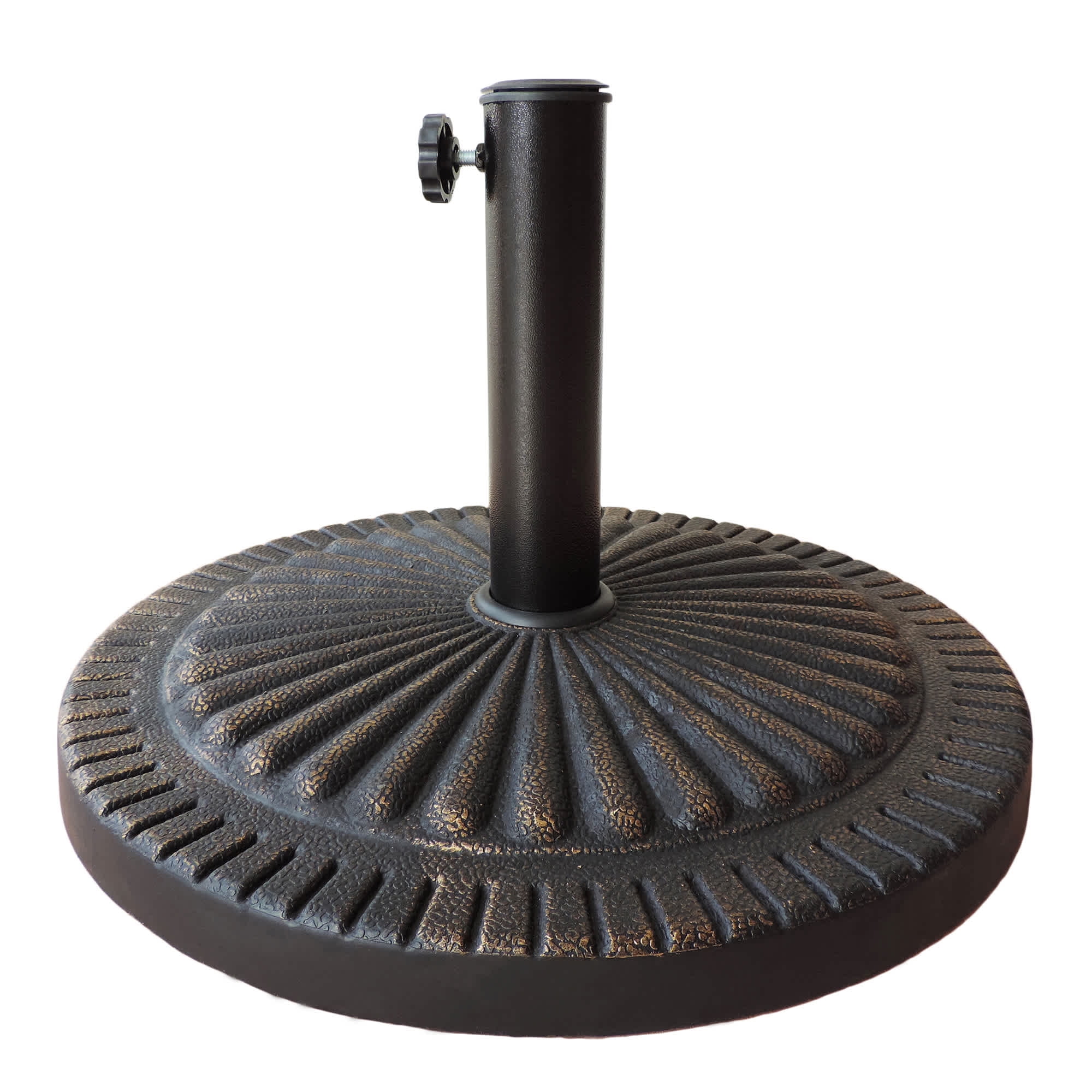 Island Umbrella 31 lbs Bronze Round Resin Patio Umbrella Base