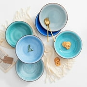 vancasso, Series Bonita, 18-Piece Stoneware Dinnerware Set, Blue Dinner Set, Service for 6