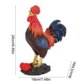 thumbnail image 3 of Orangide 9.5" Resin Rooster Garden Statue Outdoor Decor Yard Art Chicken Decoration for Home Patio Lawn Backyard Farmhouse Kitchen for Housewarming, Holiday for Men/Women, 3 of 8