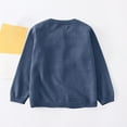 thumbnail image 4 of CLOISE Youth Girl Sweater Boys Long Sleeve Collared Tops Solid Knitted Cotton Casual Fashion Fall Winter Clothes Navy 2-10T, 4 of 6