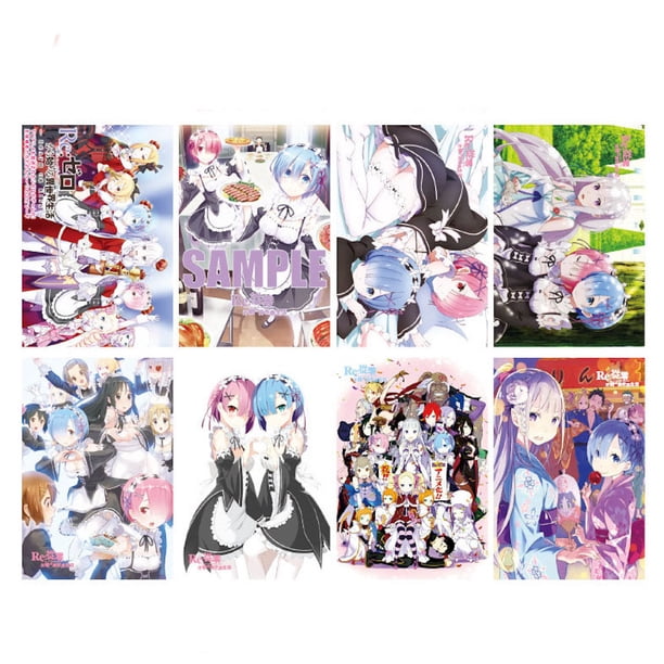 Póster decorativo de pared, 8 unidades por lote, con el anime Starting Life in Another World