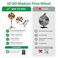 thumbnail image 4 of WinSpin 24 Pouces Roue de Prix Modulaire DIY 12 Emplacements avec Support au Sol Hauteur Réglable pour Carnaval Spinner Jeu Événements École, 4 of 9