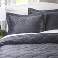 thumbnail image 3 of Nikki Chu  Brushed Velvet Down Alternative Blanket Pewter Twin, 3 of 5