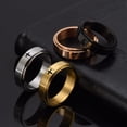 thumbnail image 4 of 6mm Stainless Steel Cross Spinner Band Ring Stress Relief Christian Jesus Christ Lord Prayer Rotating Fidget for Men Women Anxiety Religious Engagement Wedding Jewelry, 4 of 5