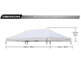 thumbnail image 3 of Toldo de repuesto para carpa plegable de 10 x 20 cm, color blanco, 3 of 6