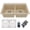 Bisque, variant on Karran 33" Top Mount Double Bowl 50/50 Quartz Kitchen Sink Kit in Grey