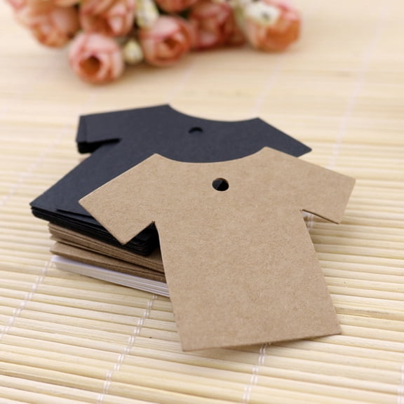 WHAMVOX  100 PCS Kraft Paper Hang Tag Hanging Tags DIY Gift