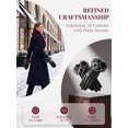 thumbnail image 6 of Gustave Women PU Leather Touch Screen Gloves Thermal Lining Faux Fur Cuffs Motorcycle Driving Winter Warm Gloves, 6 of 8
