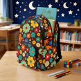 thumbnail image 4 of Whosucclay Retro Floral Kids Backpack School Bag with Padded Straps Lightweight Adjustable Straps Rucksack, Spacious 17 Inch Schoolbag for Daily Use, 4 of 8