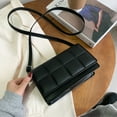 thumbnail image 4 of Bolso de hombro tipo bandolera, pequeño, cuadrado, de estilo urbano y minimalista, color negro, 4 of 5