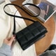 thumbnail image 4 of Bolso de hombro tipo bandolera, pequeño, cuadrado, de estilo urbano y minimalista, color negro, 4 of 5