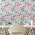 thumbnail image 2 of Ambesonne Dreamy Roses Peel & Stick Wallpaper for Home, Fantasy Concept Floral, 13"x72", Pastel Pink Soft Blue, 2 of 5