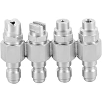 TMWEFUSC 4 Way Pressure Washer Nozzle Stainless Steel 1/4inch Quick Connect Nozzle Enduring Pressure Washer Connect Fittings Pressure Washer Accessories for Car Garden