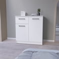 thumbnail image 3 of Dtwnek 1 Drawer Dresser with 2 Inner Shelves for Home,Office, Bedroom, White, 3 of 7