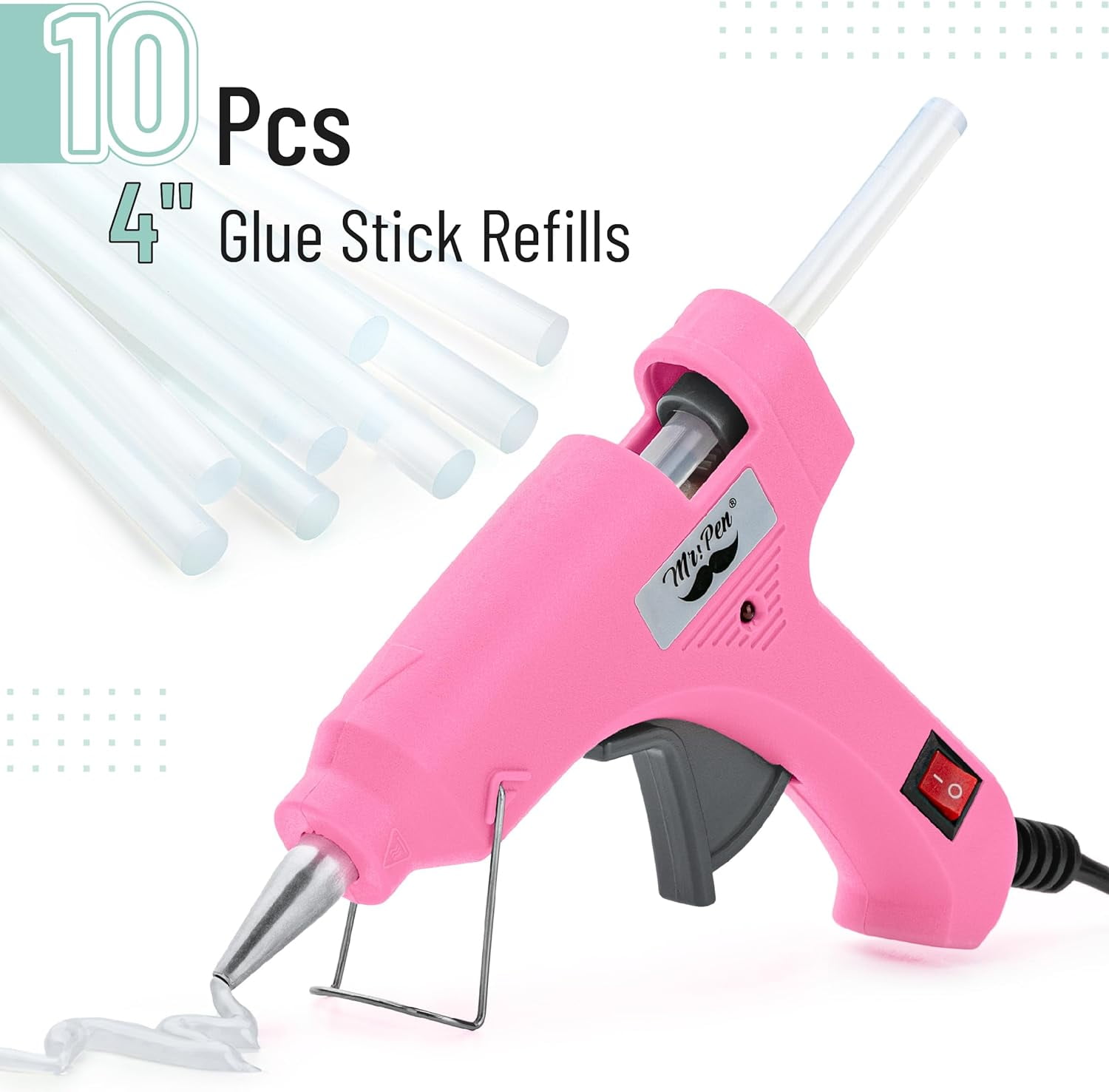 - Mini Hot Glue Gun and Sticks Set, Heavy Duty with 10 pcs