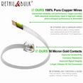 thumbnail image 2 of STARLIGHT- ( 2 Pack ) 6 Inch Short Telephone Cable Rj11 (6P4C) 5In Phone Line Cord, White, 2 of 6