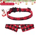 thumbnail image 5 of Mumup 2Pack Christmas Cat Collars Breakaway with Stylish Bow, 2 Pack Red Green Plaid Xmas Kitten Collar with Bell, Removable Bowtie Christmas Collar for Cats, 5 of 6