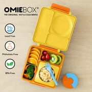 OmieBox Bento Box for Kids - Insulated Bento Lunch Box with Leak Proof Thermos Food Jar - 3 Compartments, Two Temperature Zones - (Sunshine) by OmieLife