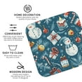 thumbnail image 3 of Honeii Christmas Snowman Gift Print Leather Coaster Set of 4, Ideal for Safeguarding Your Furniture from Drinks Spills and Effortless Cleanup-Square, 3 of 6