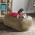 thumbnail image 5 of Jaxx Sofa Saxx Fauteuil Poire de 4 Pieds avec Housse en Microsuède, Camel (Ensemble de 1), 5 of 5